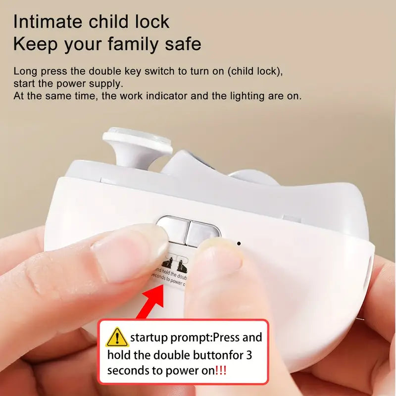 Electric Nail Clipper with LED Light