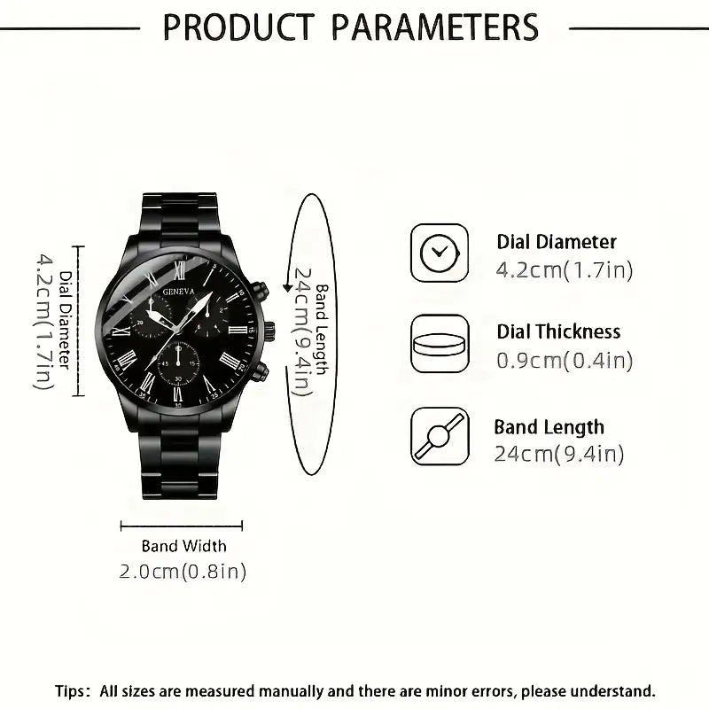 4pcs Men'S luxury Watch Set