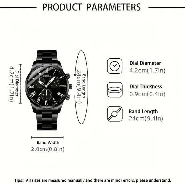 4pcs Men'S luxury Watch Set
