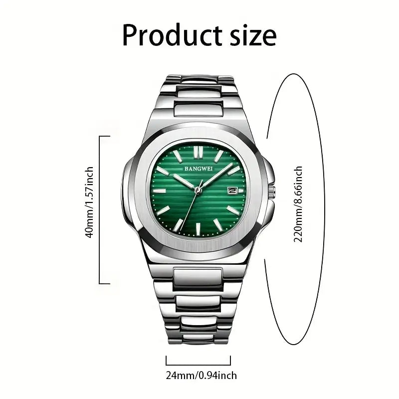 LIGE Unisex Stainless Steel Quartz Watch