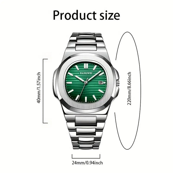 LIGE Unisex Stainless Steel Quartz Watch