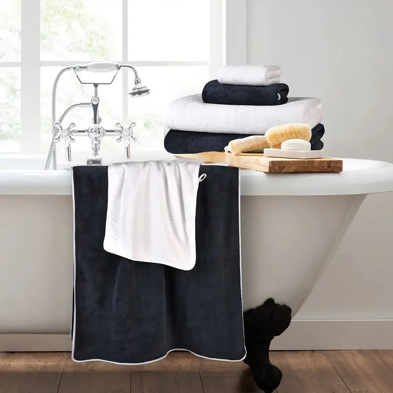 6pcs super soft microfiber bath towel set