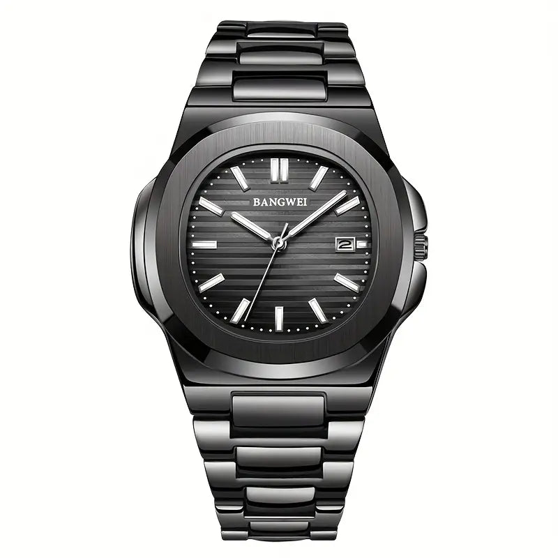 LIGE Unisex Stainless Steel Quartz Watch