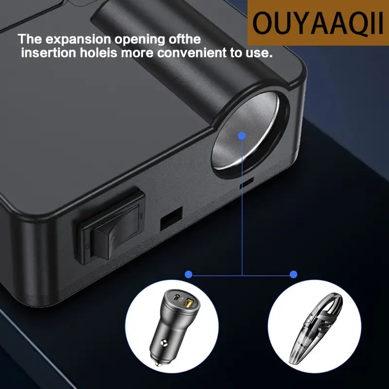 OUYAAQII 200W High-Power Car Inverter Converter