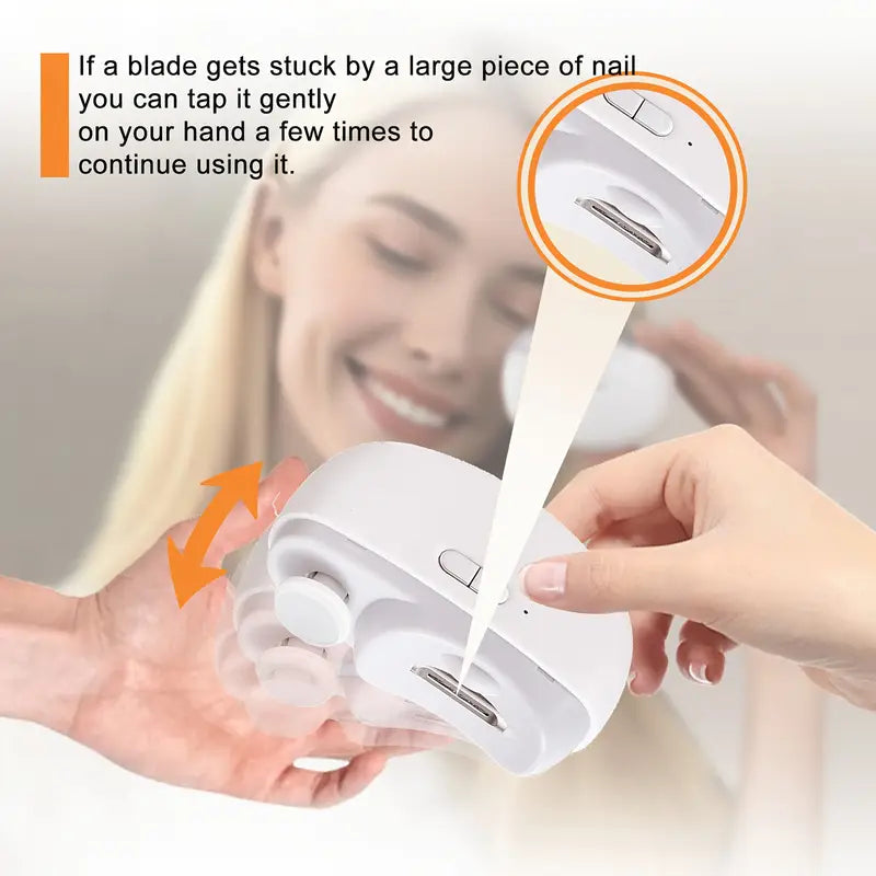 Electric Nail Clipper with LED Light