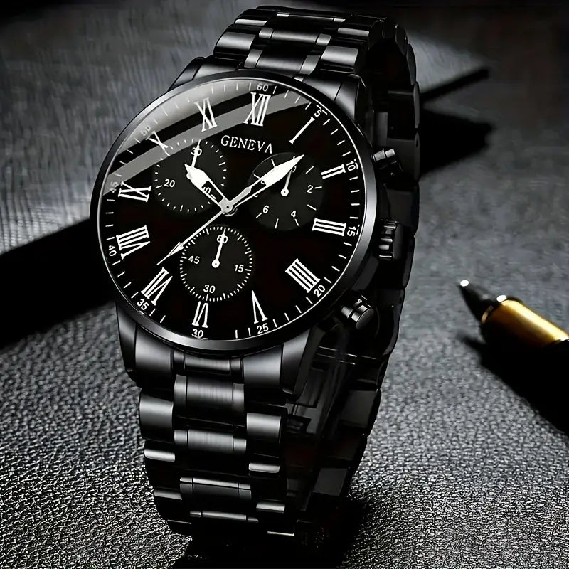 4pcs Men'S luxury Watch Set