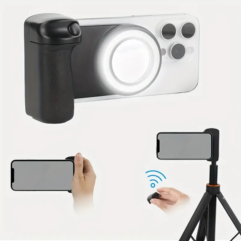 Mobile phone camera handle, smartphone camera holder